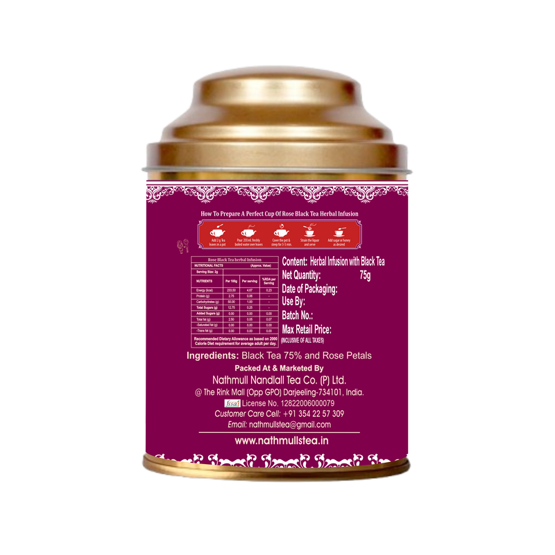 Valentine's Special Rose Black Tea Herbal infusion