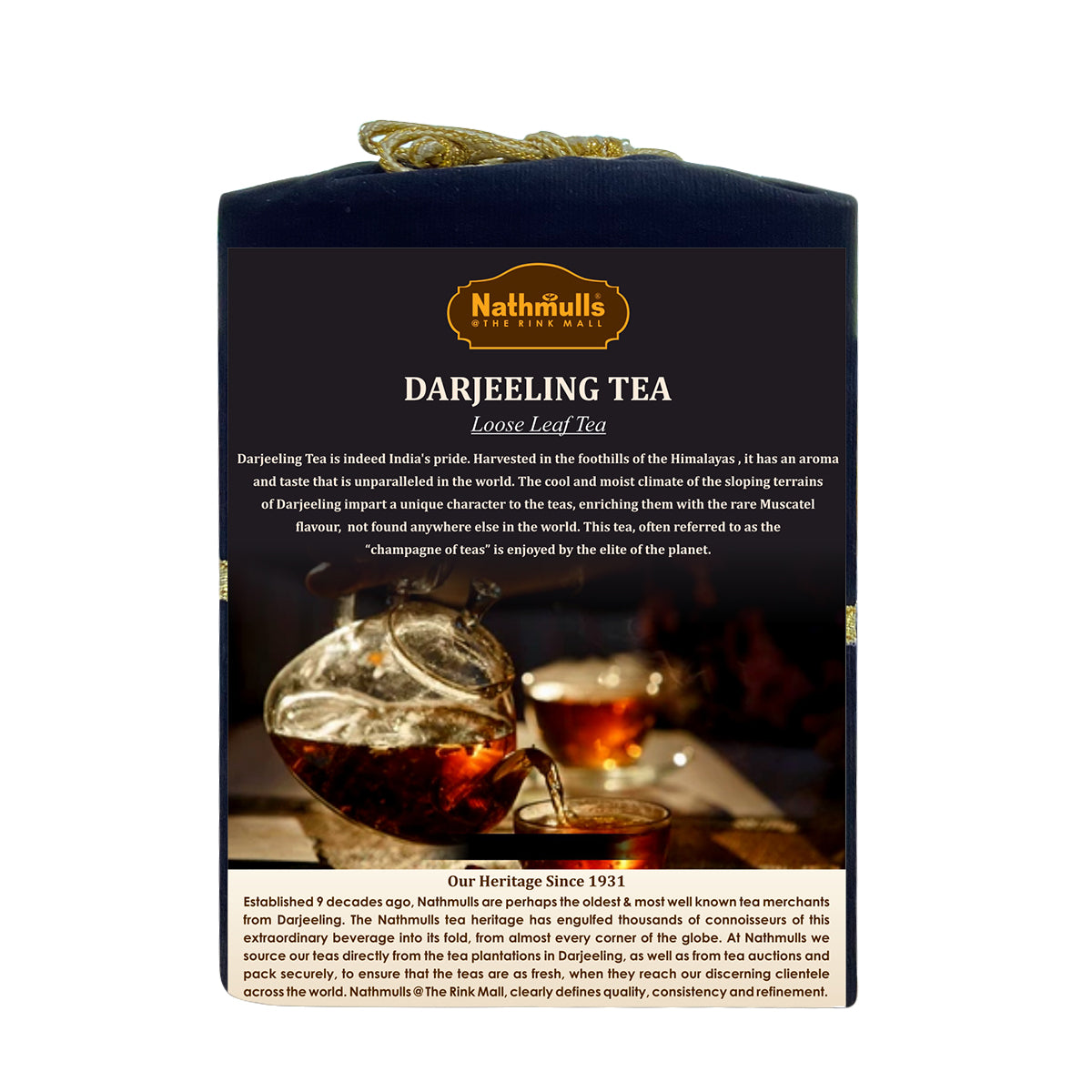 Darjeeling Tea - Velvet Cloth Bag